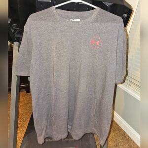 Men's Under Armour "Freedom" T-Shirt - Gray, Red - Size XXL
